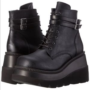 Brand new Demonia Black Vegan Leather Combat Boots